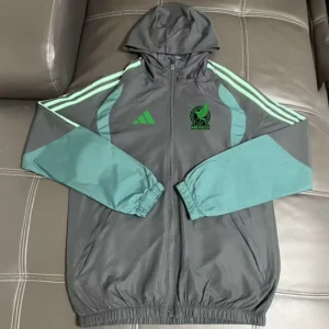 Mexico 2026/27 Grey Windbreaker - Front View | KFCOOL
