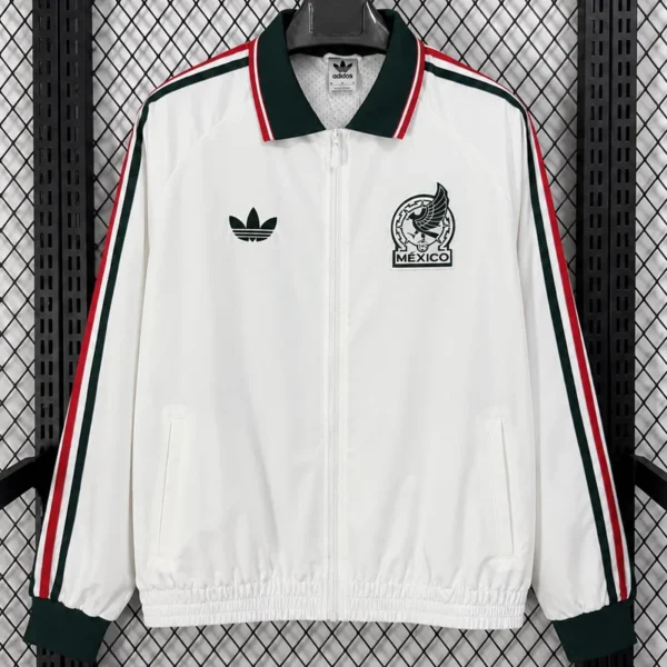 Mexico 2026/27 White Windbreaker - Front View - KFCool – Football Jerseys & Soccer Kits Store Mexico 2026/27 White Windbreaker - Front View | KFCOOL