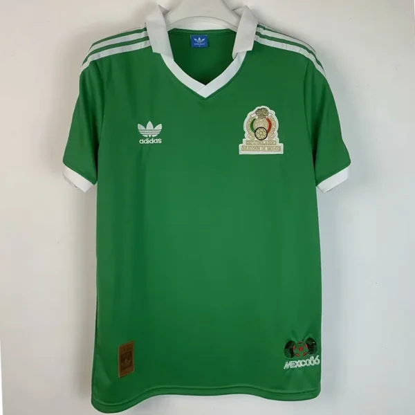 Mexico 1986/87 Retro Home Jersey Fan Version - Front View | KFCOOL