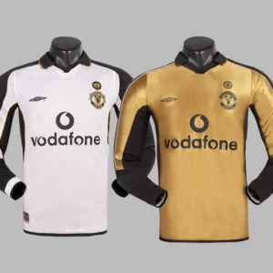 Manchester United 2001/02 Retro Anniversary Long Sleeve Jersey Fan Version - Front View Manchester United 2001/02 Retro Anniversary Long Sleeve Jersey Fan Version - Front View | KFCOOL