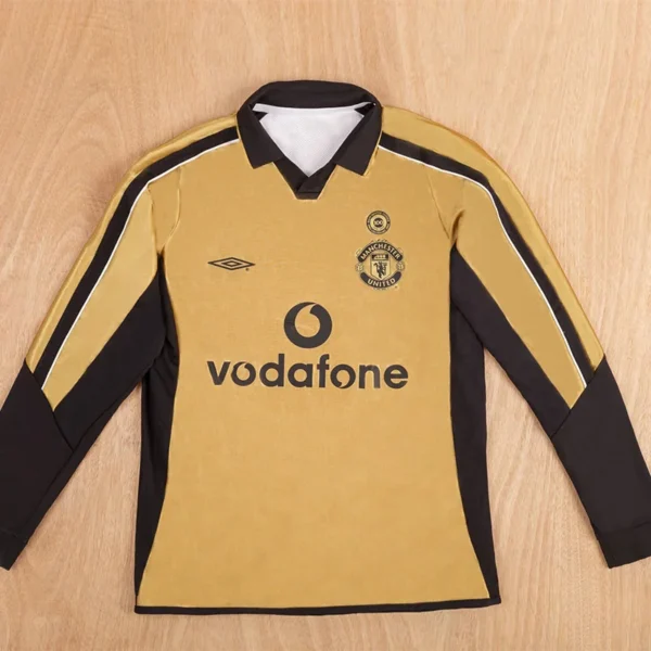 Manchester United 2001/02 Retro Anniversary Long Sleeve Jersey Fan Version - Back View | KFCOOL