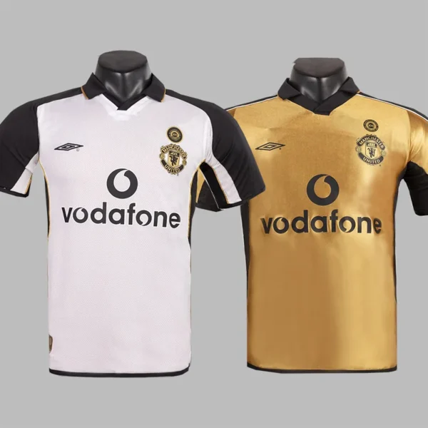 Manchester United 2001/02 Retro Anniversary Jersey Fan Version - Front View | KFCOOL