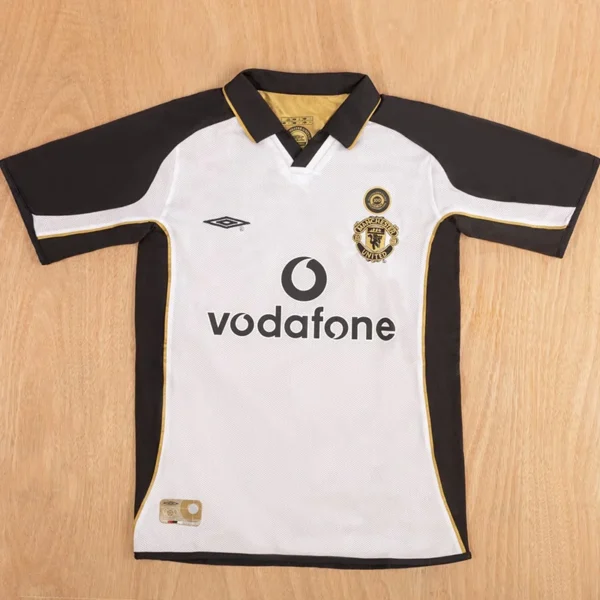 Manchester United 2001/02 Retro Anniversary Jersey Fan Version - Back View | KFCOOL