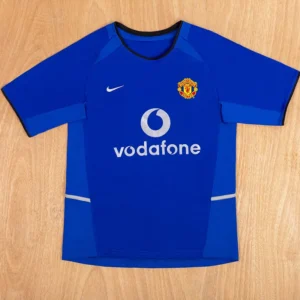 Manchester United 2002/03 Retro Away Blue Jersey Fan Version - Front View | KFCOOL