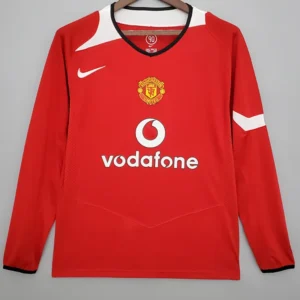 Manchester United 2005/06 Retro Home Long Sleeve Jersey Fan Version - Front View Manchester United 2005/06 Retro Home Long Sleeve Jersey Fan Version - Front View | KFCOOL