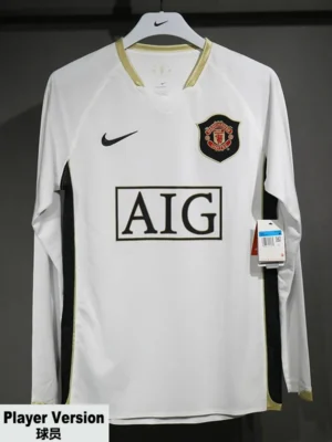 Manchester United 2006/07 Retro Away Long Sleeve Jersey Player Version - Front View Manchester United 2006/07 Retro Away Long Sleeve Jersey Player Version - Front View | KFCOOL