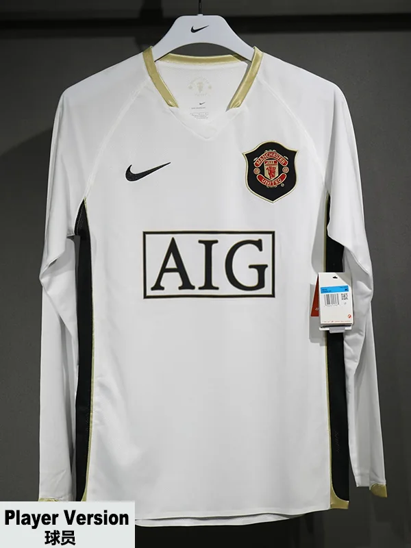 Manchester United 2006/07 Retro Away Long Sleeve Jersey Player Version - Front View Manchester United 2006/07 Retro Away Long Sleeve Jersey Player Version - Front View | KFCOOL