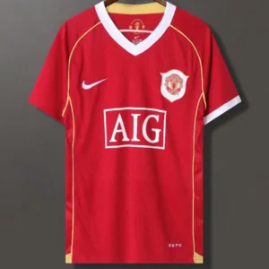 Manchester United 2006/07 Retro Home Jersey Fan Version - Front View Manchester United 2006/07 Retro Home Jersey Fan Version - Front View | KFCOOL