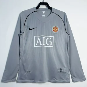 Manchester United 2007/08 Retro Goalkeeper Grey Long Sleeve Jersey Fan Version - Front View Manchester United 2007/08 Retro Goalkeeper Grey Long Sleeve Jersey Fan Version - Front View | KFCOOL