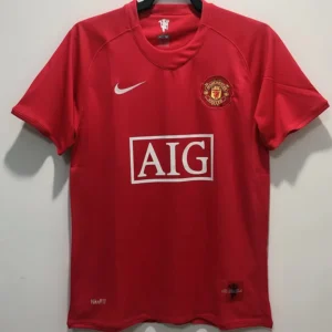 Manchester United 2007/08 Retro Home Red Jersey Fan Version - Front View Manchester United 2007/08 Retro Home Red Jersey Fan Version - Front View | KFCOOL