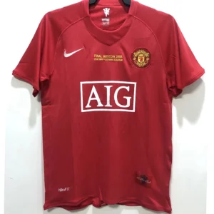 Manchester United 2007/08 Retro Home Jersey Fan Version - Front View Manchester United 2007/08 Retro Home Jersey Fan Version - Front View | KFCOOL