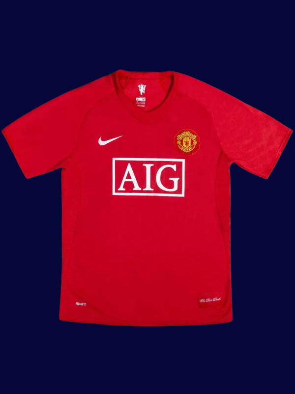 Cristiano Ronaldo #7 Manchester United 2007/08 Retro Home Jersey Fan Version - Front View | KFCOOL