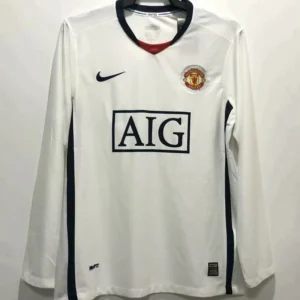 Manchester United 2008/09 Retro Away Long Sleeve Jersey Fan Version - Front View | KFCOOL