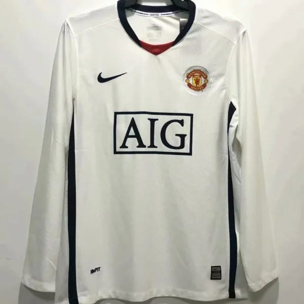 Manchester United 2008/09 Retro Away Long Sleeve Jersey Fan Version - Front View | KFCOOL