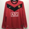 Manchester United 2009/10 Retro Home Long Sleeve Jersey Fan Version - Front View | KFCOOL