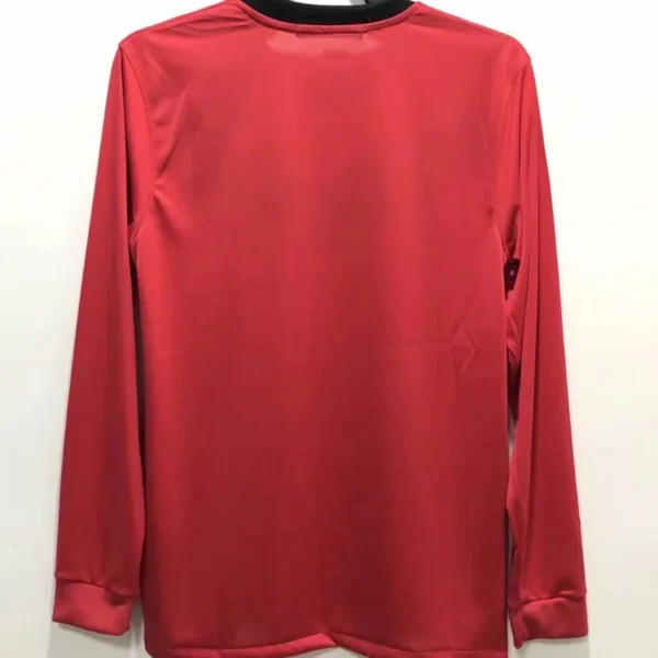 Manchester United 2009/10 Retro Home Long Sleeve Jersey Fan Version - Back View | KFCOOL