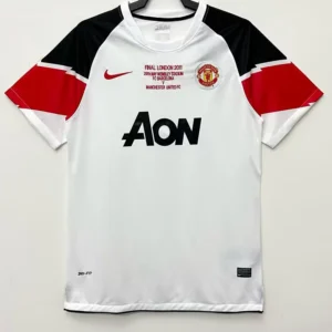 Manchester United 2010/11 Retro Away White Jersey Fan Version - Front View | KFCOOL