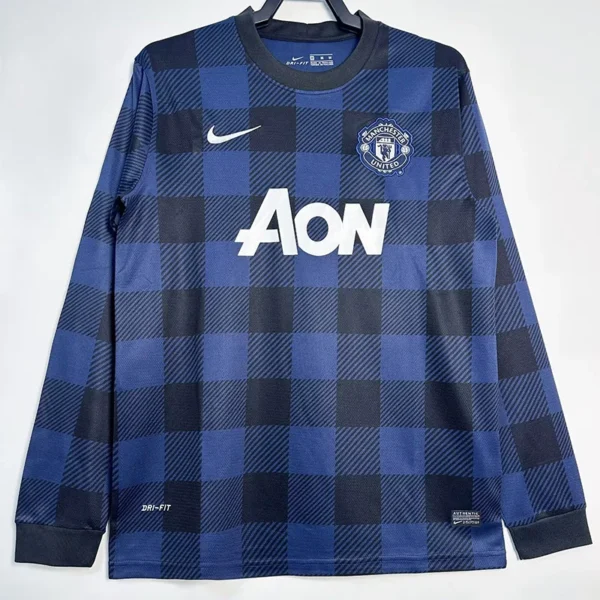 Manchester United 2013/14 Retro Away Long Sleeve Jersey Fan Version - Front View | KFCOOL