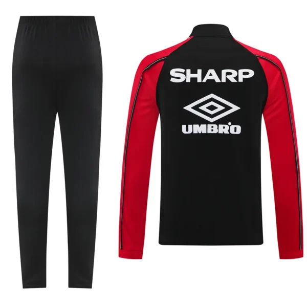 Manchester United 2025/26 Black Jacket Tracksuit - Back View | KFCOOL