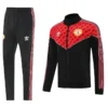 Manchester United 2025/26 Black Red Jacket Tracksuit - Front View - KFCool – Football Jerseys & Soccer Kits Store Manchester United 2025/26 Black Red Jacket Tracksuit - Front View | KFCOOL