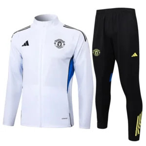 Manchester United 2025/26 White Jacket Tracksuit - Front View | KFCOOL