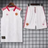 Manchester United 2025/26 White Sleeveless Shorts - Front View Manchester United 2025/26 White Sleeveless Shorts - Front View | KFCOOL