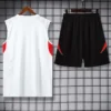 Manchester United 2025/26 White Grey Sleeveless Shorts - Back View | KFCOOL