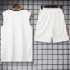 Manchester United 2025/26 White Yellow Sleeveless Shorts - Back View Manchester United 2025/26 White Yellow Sleeveless Shorts - Back View | KFCOOL