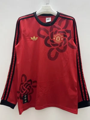 Manchester United 2025/26 Training Red Special Edition Long Sleeve Jersey Fan Version - Front View | KFCOOL