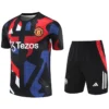 Manchester United 2025/26 Black Training Short Suit - Front View | KFCOOL