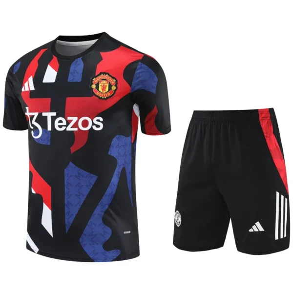 Manchester United 2025/26 Black Training Short Suit - Front View | KFCOOL