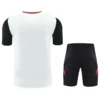 Manchester United 2025/26 White Black Training Short Suit - Back View Manchester United 2025/26 White Black Training Short Suit - Back View | KFCOOL