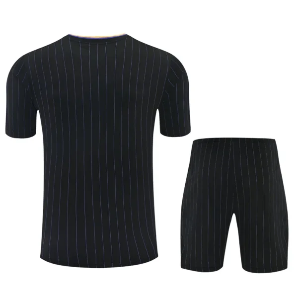 Manchester United 2025/26 Black Yellow Training Short Suit - Back View | KFCOOL