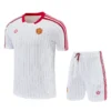 Manchester United 2025/26 White Training Short Suit - Front View | KFCOOL