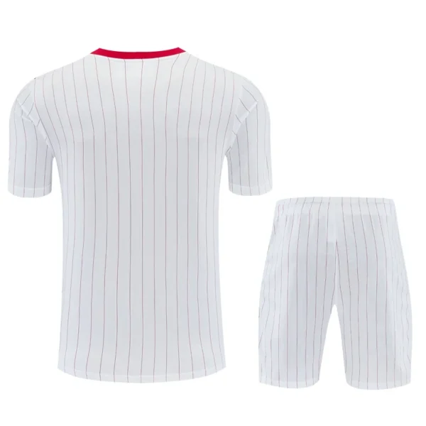 Manchester United 2025/26 White Training Short Suit - Back View | KFCOOL