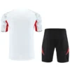Manchester United 2025/26 White Grey Training Short Suit - Back View Manchester United 2025/26 White Grey Training Short Suit - Back View | KFCOOL