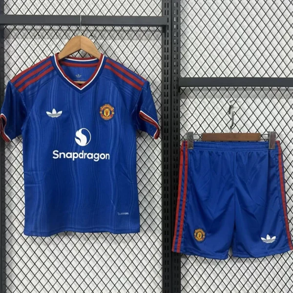 Manchester United 2026/27 Away Kids Kit Fan Version - Front View | KFCOOL