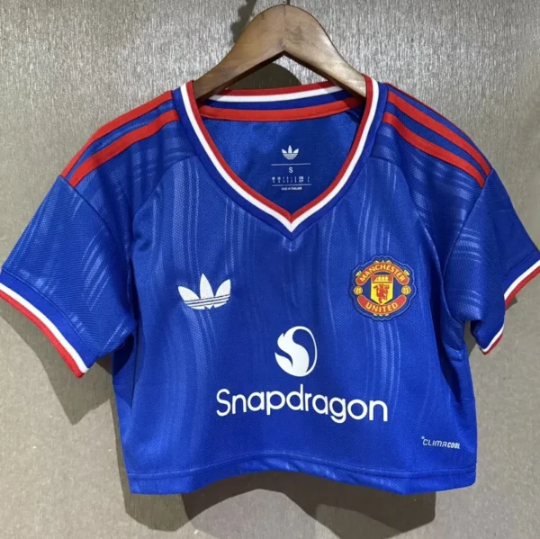 Manchester United 2026/27 Away Women Crop Jersey Fan Version - Front View | KFCOOL
