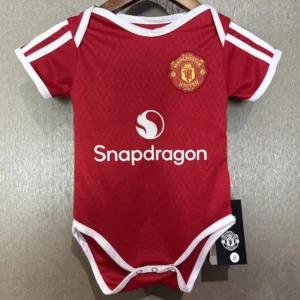 Manchester United 2026/27 Home Baby Bodysuit - Front View Manchester United 2026/27 Home Baby Bodysuit - Front View | KFCOOL