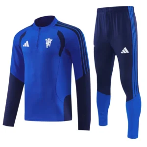 Manchester United 2026/27 Blue Half Pull Tracksuit - Front View Manchester United 2026/27 Blue Half Pull Tracksuit - Front View | KFCOOL