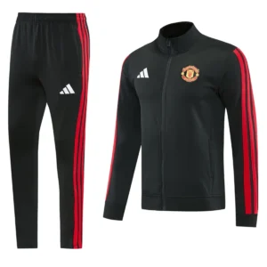 Manchester United 2026/27 Black Jacket Tracksuit - Front View | KFCOOL