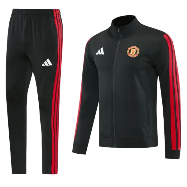 Manchester United 2026/27 Black Jacket Tracksuit - Front View - KFCool – Football Jerseys & Soccer Kits Store Manchester United 2026/27 Black Jacket Tracksuit - Front View | KFCOOL