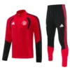 Manchester United 2026/27 Black Red Jacket Tracksuit - Front View | KFCOOL