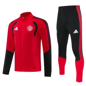 Manchester United 2026/27 Black Red Jacket Tracksuit - Front View | KFCOOL