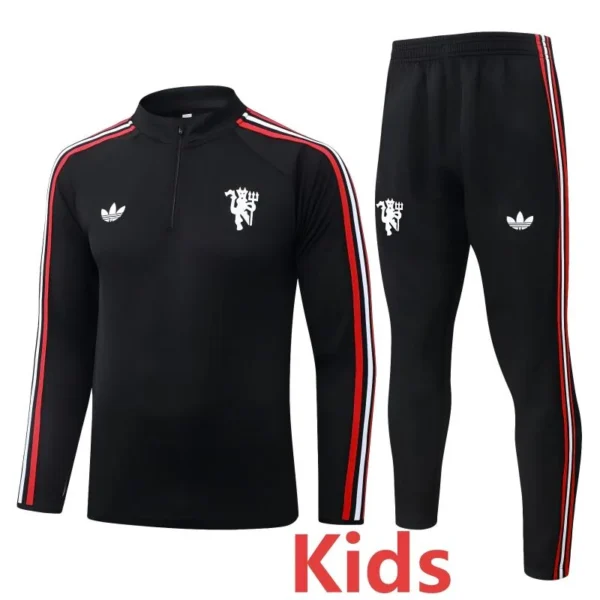 Manchester United 2026/27 Kids Half Pull Tracksuit - Front View | KFCOOL