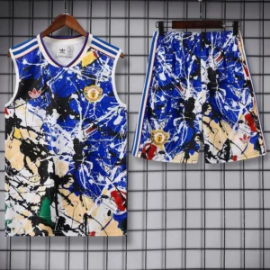 Manchester United 2026/27 Blue Sleeveless Shorts - Front View | KFCOOL