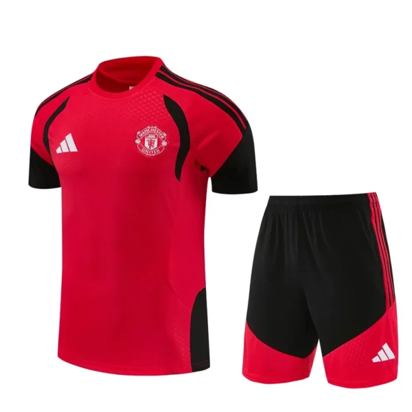 Manchester United 2026/27 Red Black Training Short Suit - Front View | KFCOOL