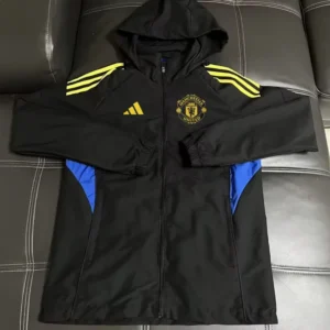 Manchester United 2026/27 Black Windbreaker - Front View | KFCOOL