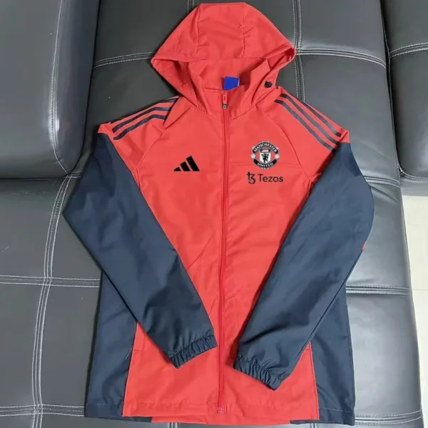 Manchester United 2026/27 Red Windbreaker - Front View - KFCool – Football Jerseys & Soccer Kits Store Manchester United 2026/27 Red Windbreaker - Front View | KFCOOL