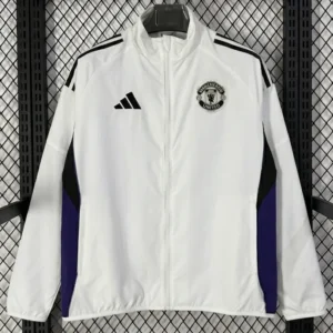 Manchester United 2026/27 White Blue Windbreaker - Front View | KFCOOL